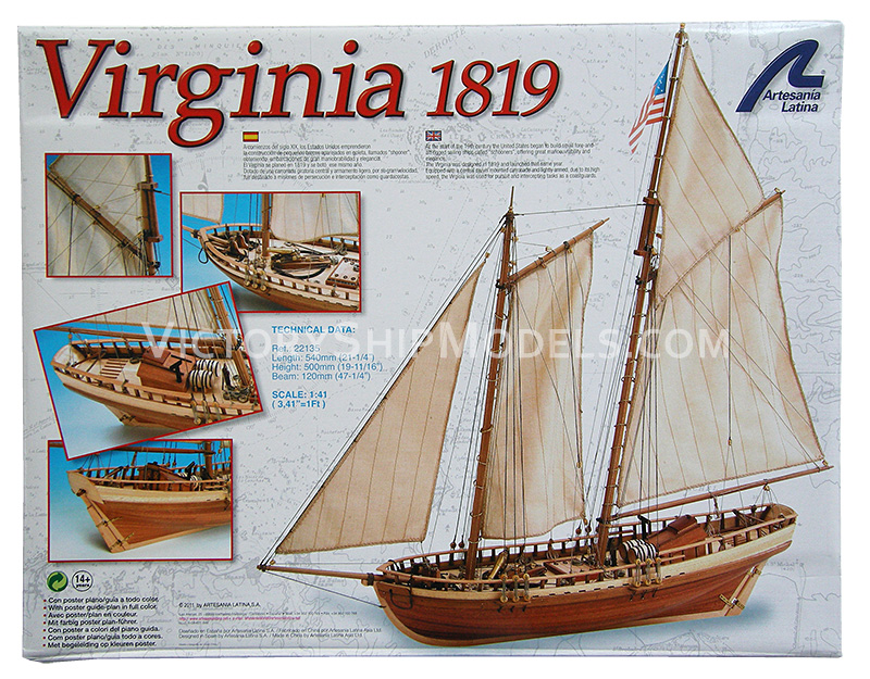 Ship model kit Virginia, Artesania Latina