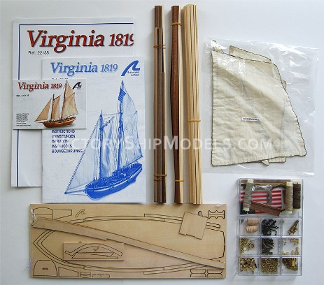 Ship model kit Virginia,  Artesania Latina (www.victoryshipmodels.com)
