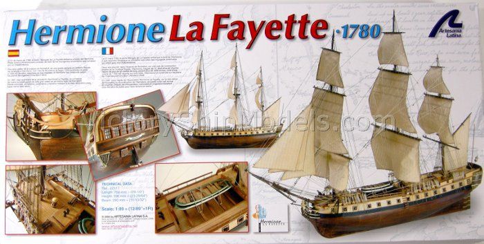 Ship model kit Hermione La Fayette, Artesania latina