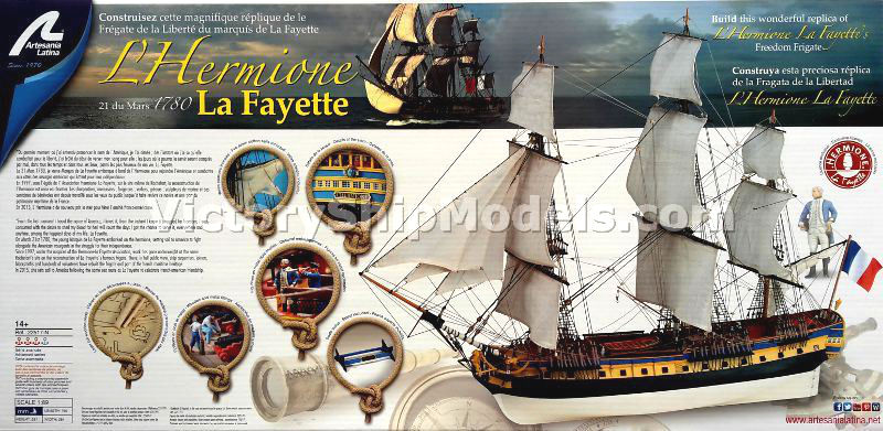 Ship model kit Hermione La Fayette N, Artesania Latina