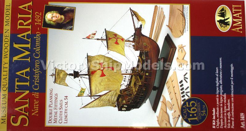 Ship model wooden kit Santa Maria  Amati Model (www.victoryshipmodels.com)