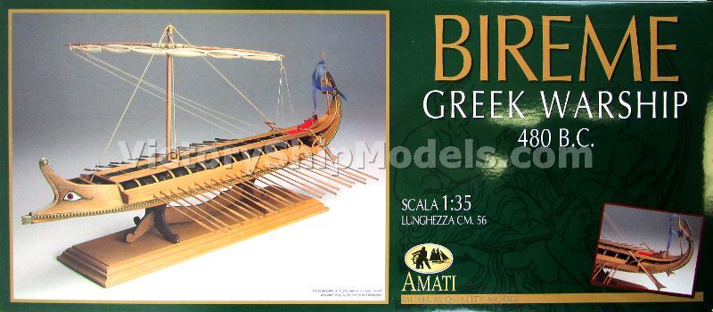 Ship model wooden kit Greek Bireme Amati Model (www.victoryshipmodels.com)