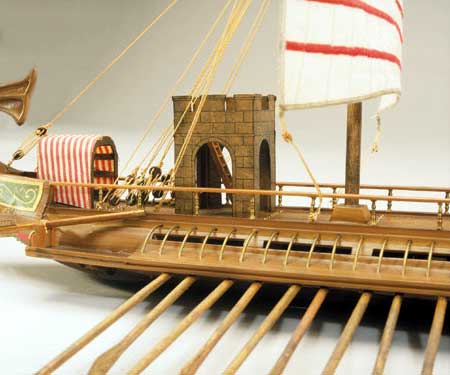 Caesar ship model details. Victoryshipmodels.com