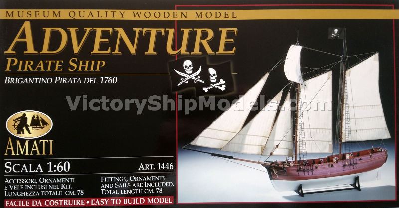 Ship model wooden kit Pirate Adventure Amati Model (www.victoryshipmodels.com)