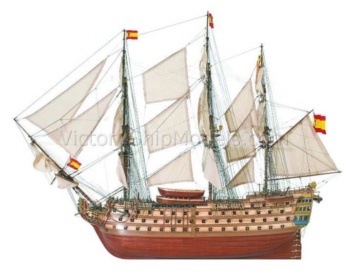 Santa Ana Model Ship: Trafalgar 1805 Model Building Kit at 1:84 Scale