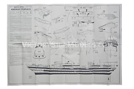 Ship model kit Amerigo Vespucci,  Mantua (www.victoryshipmodels.com)