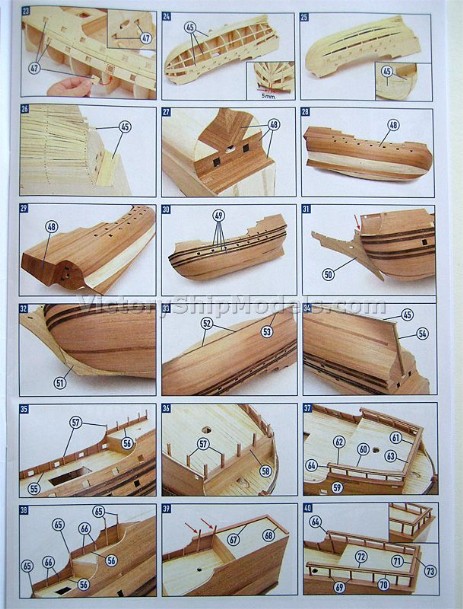 Ship model kit Apostol Felipe,  Occre kit instructions (www.victoryshipmodels.com)