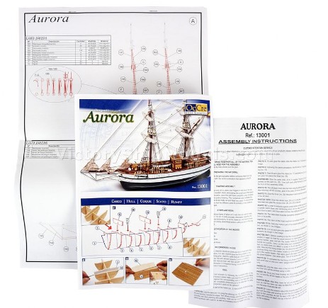 Ship model wooden kit Aurora Occre, kit (www.victoryshipmodels.com)