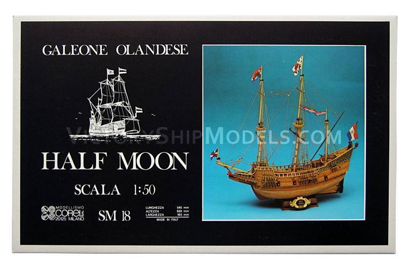 Ship model Half Moon, historic wooden static kit Corel 