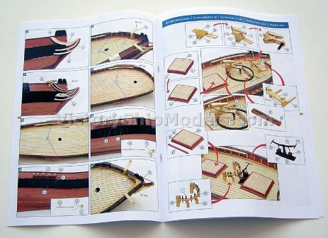 Ship model kit Dos Amigos,  Occre kit instructions (www.victoryshipmodels.com)