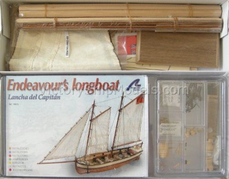 Ship model kit Endeavour's longboat,  Artesania Latina (www.victoryshipmodels.com)