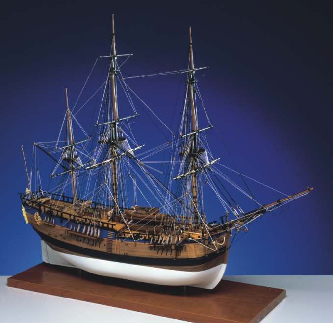 Ship model Endeavour, wooden kit Jotika (www.victoryshipmodels.com)