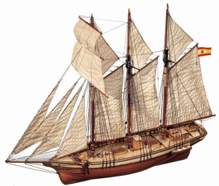 Cala Esmeralda ship model Occre details. Victoryshipmodels.com