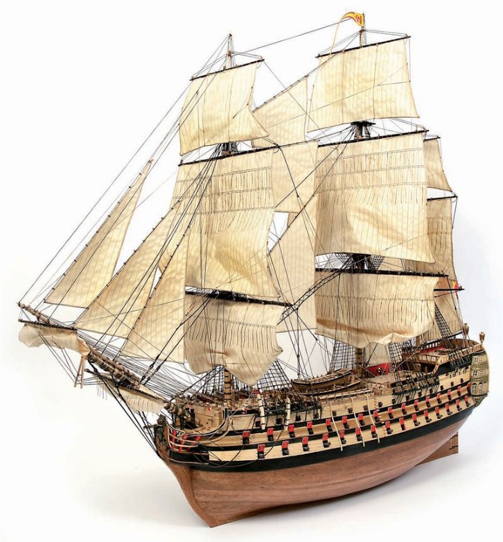 Principe Asturias ship model Occre details. Victoryshipmodels.com