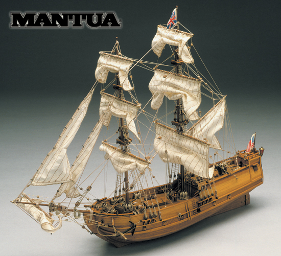 Ship model wooden kit Golden Star Mantua Model (www.victoryshipmodels.com)