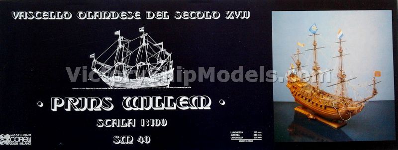 Ship model kit Prins Willem, Corel (www.victoryshipmodels.com)