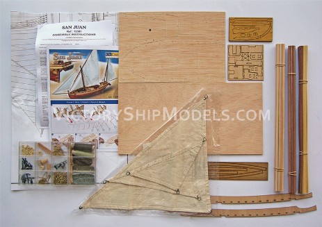 Ship model kit San Juan,  Occre kit set  (www.victoryshipmodels.com)