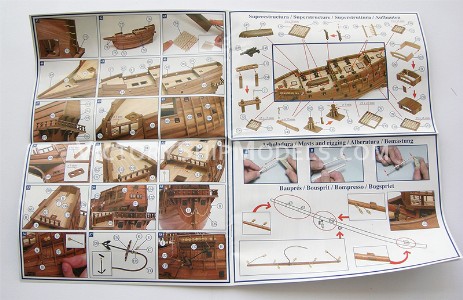 Ship model kit San Martin,  Occre kit instructions (www.victoryshipmodels.com)